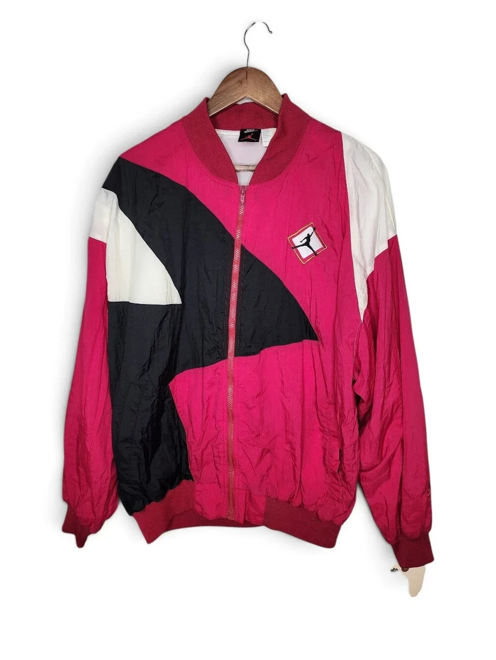 Nike Jordan 90s Vintage OG Set Nylon Track Pants Jacket Red Black White Size L